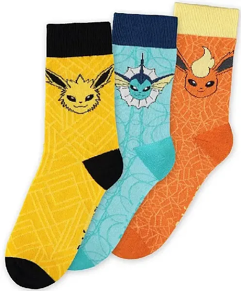 POKEMON SOCKS 3-PACK EEVEE EVOLUTION (SIZE 43-46)